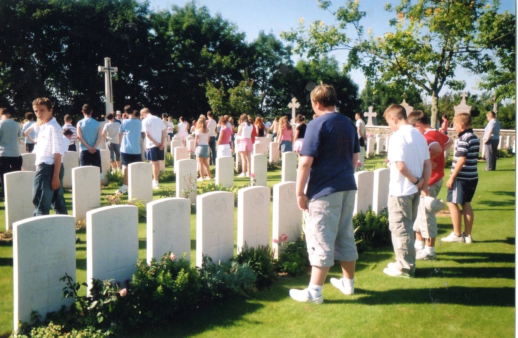 Battlefield Guiding to support learning outside the classroom:  School tour to France. (Photo Frank Baldwin) 