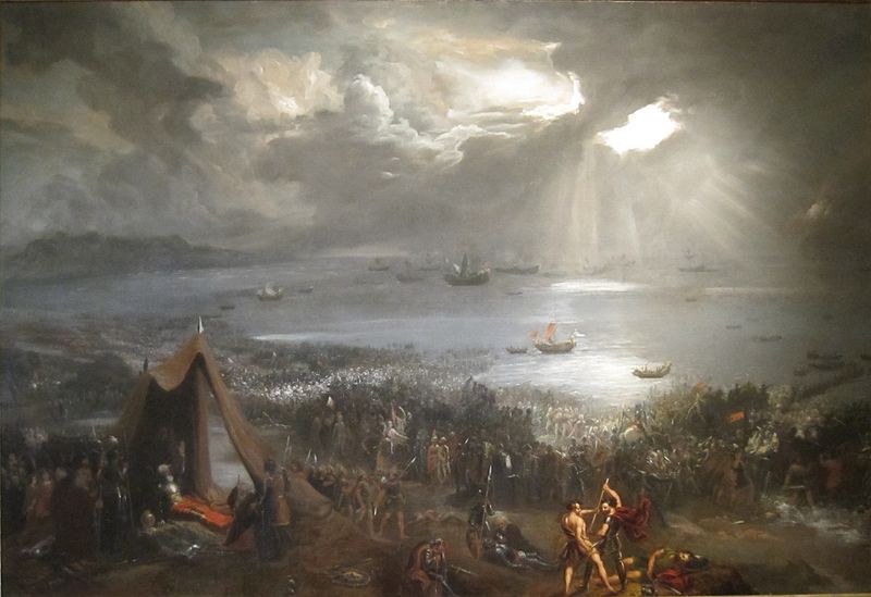 'Battle of Clontarf', oil on canvas painting by Hugh Frazer, 1826