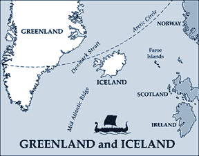 Map of the Denmark Strait